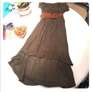 Olive Green Hi-Lo Dress